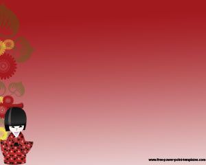 Japanese Girl Powerpoint-Vorlage