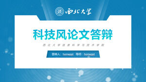 Niebieska technologia wiatrowa teza obrona ogólny szablon ppt