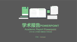 Plantilla PPT de informe de apertura de defensa de tesis de graduación de informe académico plano