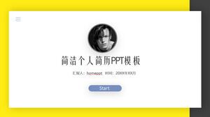 Prägnante PPT-Vorlage für den persönlichen Lebenslauf