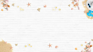 ชายหาดปลาดาวเปลือกมหาสมุทรลมพื้นหลัง PPT