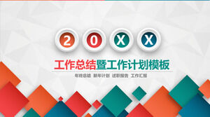 Plantilla PPT del plan de resumen de trabajo microestereoscópico en color