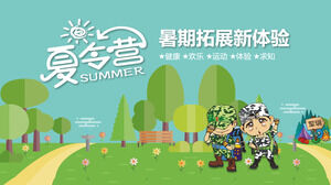 Letnia ekspansja obozu letniego dla dzieci nowe podsumowanie doświadczenia szablon PPT