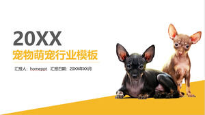 Śliczny wiatr szablon medyczny PPT do pielęgnacji zwierząt