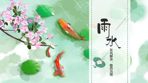 Yirmi dört güneş terimi ve yağmur suyu tanıtımı PPT şablonu (9)