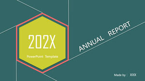 تقرير بسيط ومسطح قالب PPT عام 2