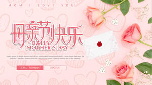 Șablon PPT roz cald și fericit ziua mamei
