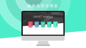 Plantilla PPT de negocios fresca y simple de gráficos múltiples verdes