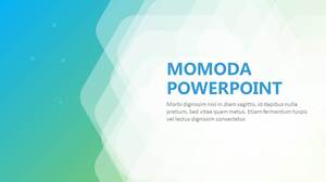 Blue and green exquisite apple style multi-purpose PPT template