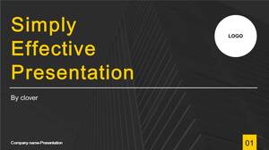 Schwarze und gelbe einfache und schöne PPT-Vorlage im europäischen und amerikanischen Stil