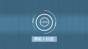 Niebieska tekstura szczotkowana prosty szablon PPT