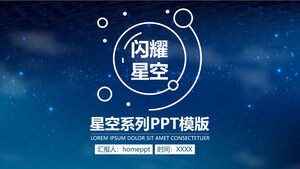 Semplice modello PPT vento IOS cielo stellato blu