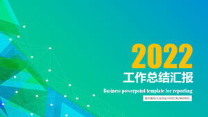 Zielony piękny szablon raportu ogólnego podsumowania prac PPT