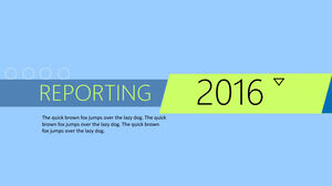 تحديث قالب PPT لتقرير العمل باللون الأزرق الفاتح