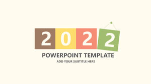 Plantilla PPT de resumen de trabajo fresco pequeño en color