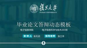 Plantilla PPT de defensa de graduación práctica generosa verde