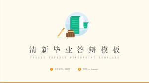 Șablon PPT de apărare a tezei de absolvire mic galben deschis