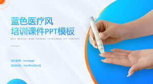 Template ppt courseware pelatihan angin medis biru