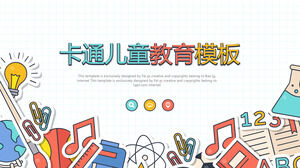 Plantilla PPT general de la industria de educación infantil de dibujos animados