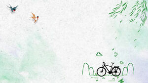 10 imagens de fundo PPT de tema de primavera em aquarela fresca