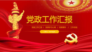 Modelo de ppt de estudo de festa vermelha solene e trabalho do governo