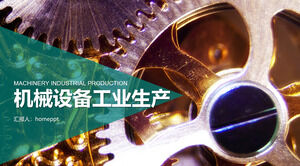 Modèle PPT de plan de production de fabrication industrielle d'équipements mécaniques