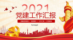 2021 Party Building Red Revolution ppt-Vorlage