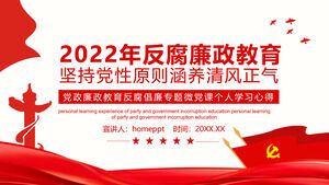 Pemerintahan yang bersih, anti korupsi dan advokasi kejujuran dan template PPT kelas mikro