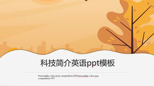 Einfache und frische Atmosphäre Wissenschaft und Technologie Einführung englische ppt-Vorlage