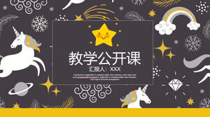 Çizgi film eğitimi öğretimi açık sınıf genel ppt şablonu