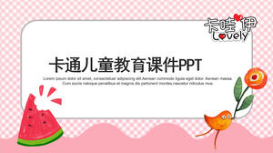 Çizgi film çocuk eğitimi ilk ders PPT şablonu