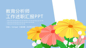 Eğitim analisti çalışma raporu ppt şablonu