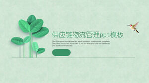 Modelo de ppt de gerenciamento de logística de cadeia de suprimentos de atmosfera fresca e concisa