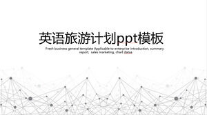 Atmosphère fraîche et concise Modèle ppt de plan de voyage en anglais