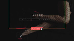 Plantilla ppt de exhibición de productos cosméticos de belleza de ambiente simple de moda