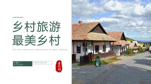 Plantilla ppt de promoción de álbum de atracciones turísticas de ambiente simple de moda