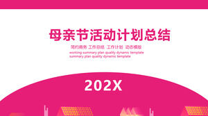 Templat ppt ringkasan rencana kegiatan hari ibu mawar