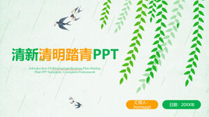 Plantilla PPT de planificación de actividades del plan de salida del Festival de Qingming