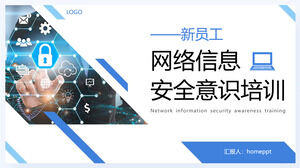 Modello PPT di formazione sulla consapevolezza della sicurezza delle informazioni di rete Modello PPT