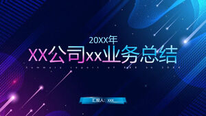 Dinamik geometrik serin teknoloji rüzgar özet raporu genel ppt şablonu