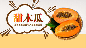 Template PPT promosi produk pertanian impor buah musim panas yang segar dan segar