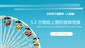 „Przekształcenie rotacji grafiki na papierze milimetrowym” Wydanie pedagogiczne Szkoła podstawowa Klasa 5 Matematyka Materiały szkoleniowe PPT (5,2 godz.)