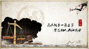 Serving the people with two sleeves and a clean government PPT template