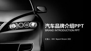Diapositives de modèle PPT d'introduction de marque de voiture
