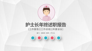 Head nurse debriefing report PPT template slide material