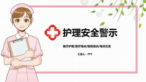 Szkolenie z wiedzy na temat bezpieczeństwa pielęgniarskiego PPT szablon slajdów materiału