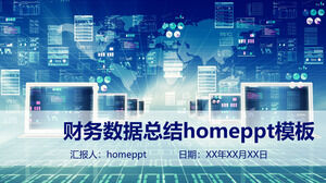 Financial management financial data analysis summary PPT template