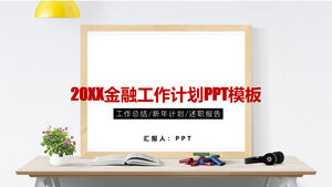 Świeży i prosty szablon raportu podsumowującego plan pracy finansowej PPT