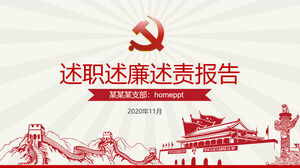 Modelo de PPT de relatório de honestidade e responsabilidade do relatório de debriefing da filial