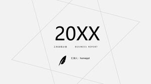 Plantilla PPT de plan de resumen de trabajo refrescante y simple